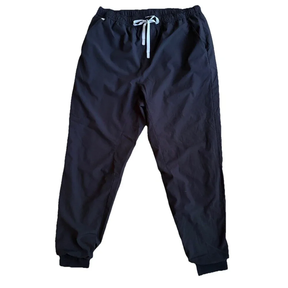 FIGS Tansen Lined Jogger Scrub Pants Men's XL Black Technical Collection Lined